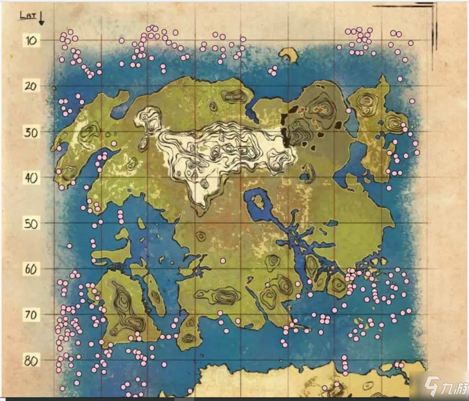 方舟生存进化迷失岛全资源分布位置 资源分布图_方舟生存进化手游