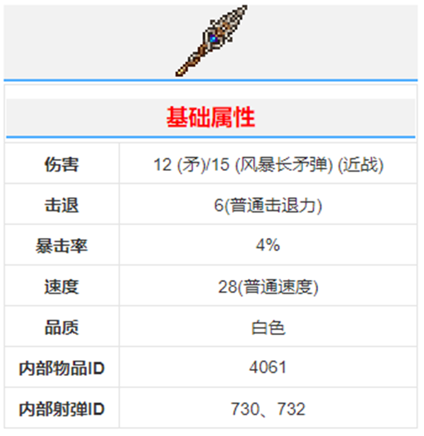 泰拉瑞亚风暴长矛获得方式