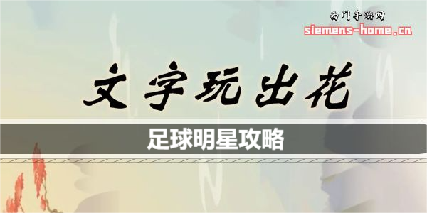 文字玩出花足球明星怎么过