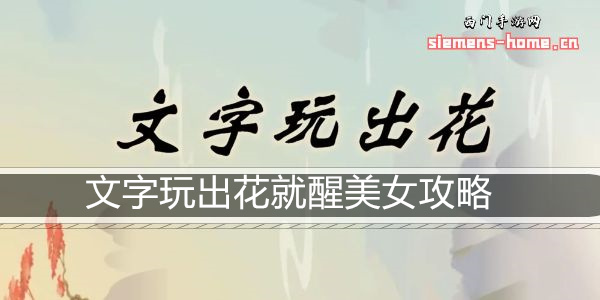 文字玩出花就醒美女怎么过