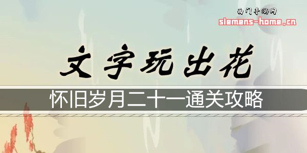 文字玩出花怀旧岁月二十一通关攻略