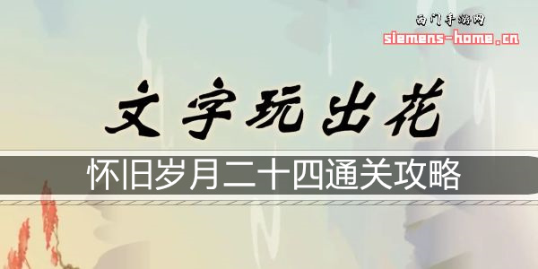 文字玩出花怀旧岁月二十四通关攻略