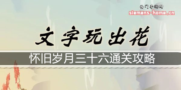 文字玩出花怀旧岁月三十六通关攻略