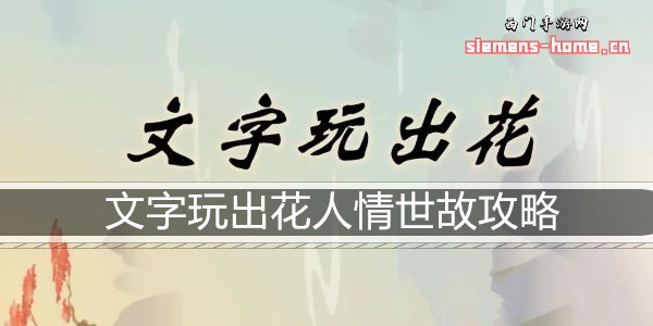 文字玩出花人情世故通关攻略