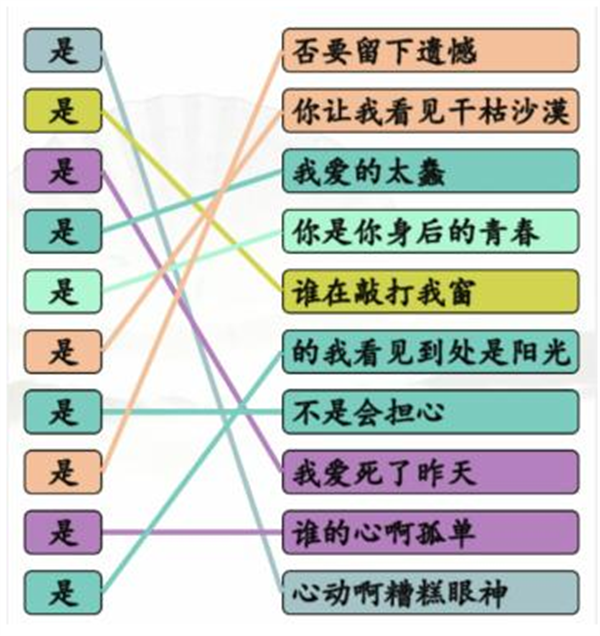 汉字找茬王连你说的歌攻略