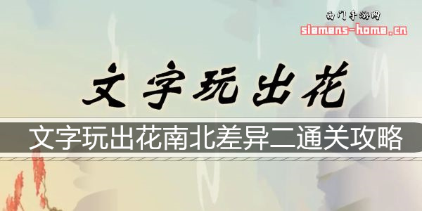 文字玩出花南北差异二通关攻略