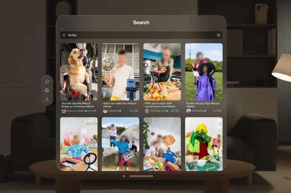TikTok正式登陆苹果Vision Pro头显，提供专属原生应用体验