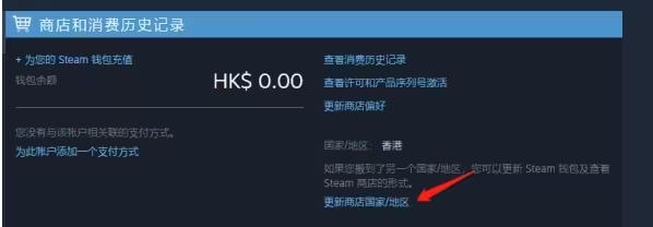 steam商店地区如何切换