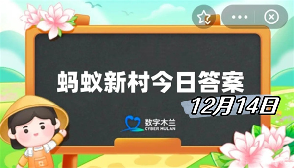 蚂蚁新村12月14日答案2024-以下哪种职业可以为运动员提供专业的医学保健服务